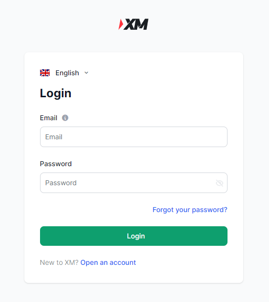 XM Login Area